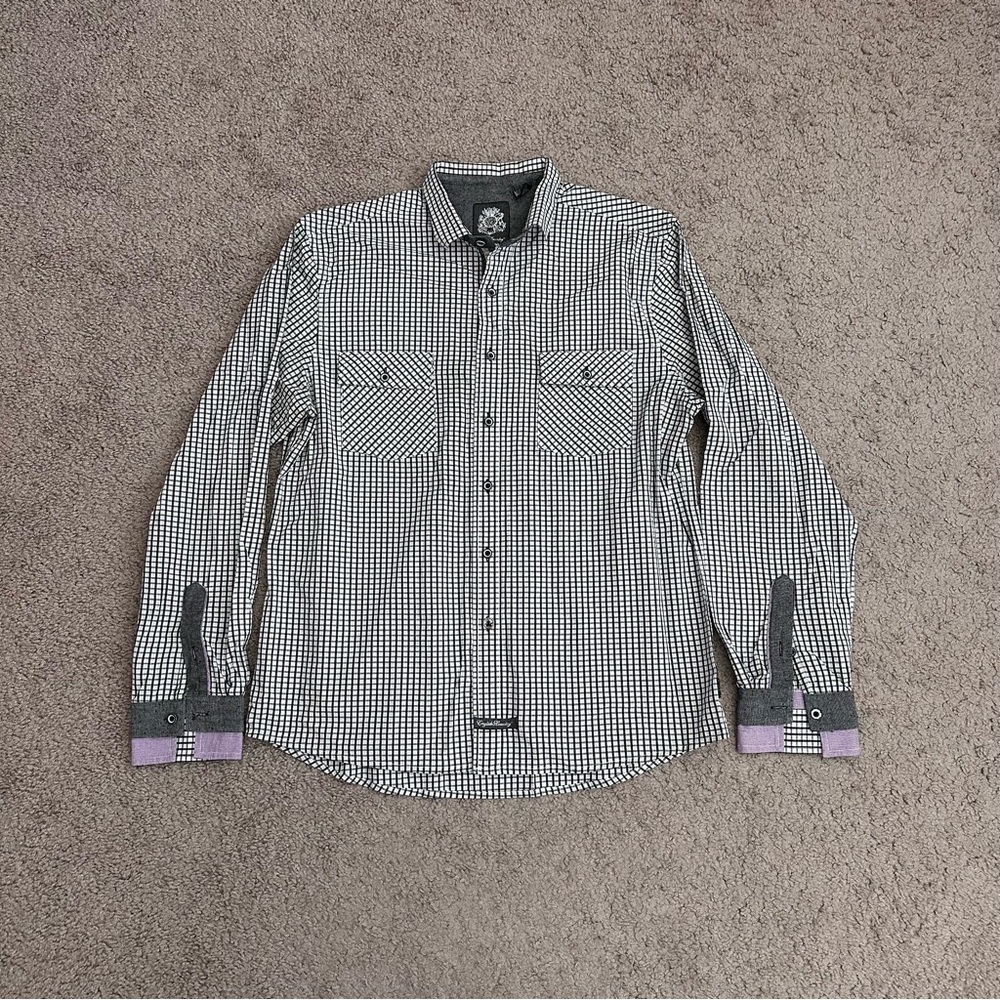 English Laundry Blaque Label Plaid Button Up Shirt Mens L